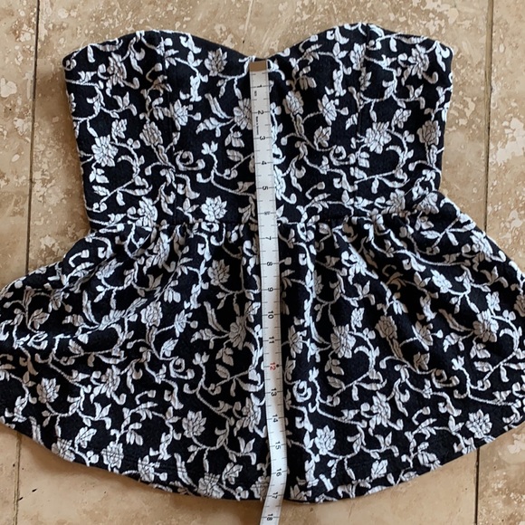 Pins and Needles Strapless Sweetheart Peplum Top L - Picture 9 of 12